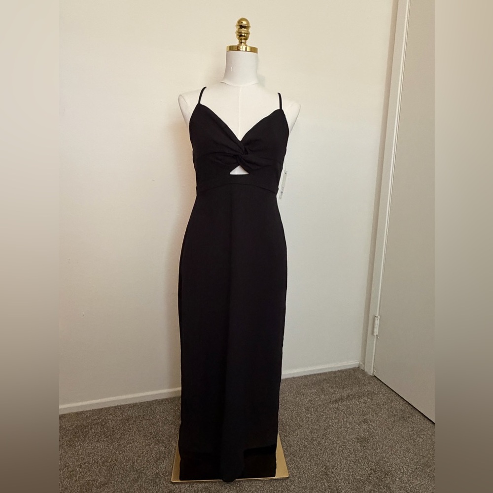 Blue Rain Elegant Black Strapless Dress